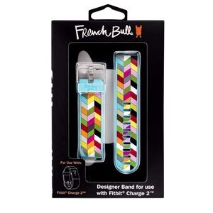French Bull Silicone Band Fitbit Charge 2 Rainbow Blue Ziggy